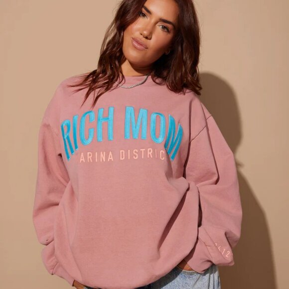 Rich Mom Gear MARINA DISTRICT CREWNECK, Size S, Brand New - Picture 1 of 7
